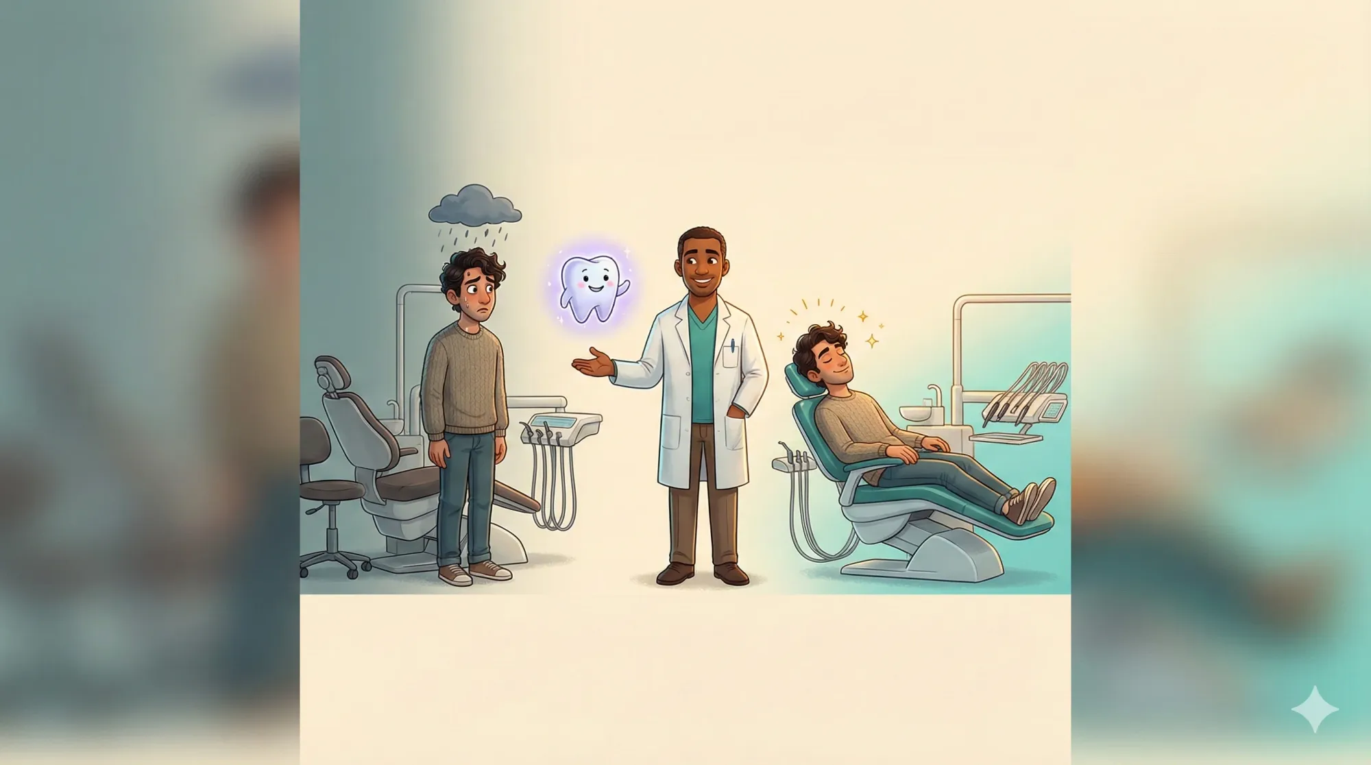 Diş koltuğunda sinyal tekniği — hastanın kontrol hissini koruması